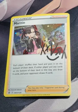 Marnie SWSH120 HOLO RARE Pokemon Black Star Promo 2021 Card TCG - Image 1
