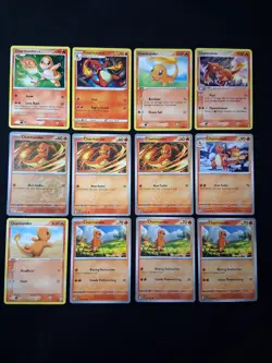 Lot Of 12 Charmander & Charmeleon Cards; Obsidian Flames - Paldean Fates - Image 1