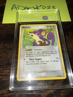 TAG 8.5 Rattata EX Team Rocket Returns 71/109 Pokemon Card - Image 1