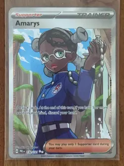 Pokemon TCG Amarys Prismatic Evolutions Full Art Trainer Card 132/131 NM - Image 1