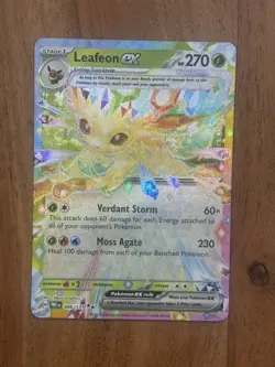 Pokemon TCG Leafeon EX Prismatic Evolution Double Rare 006/131 NM Card - Image 1