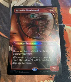 MTG Razorkin Needlehead (Borderless) Duskmourn #0347 FOIL - Image 1