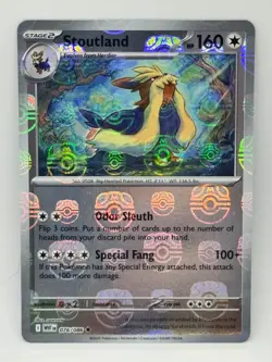 Pokemon TCG Stoutland (Master Ball Pattern) 076/086 Sv: White Flare Holo NM - Image 1