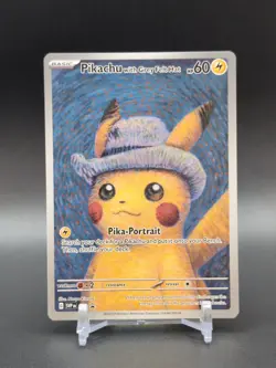 Pokemon TCG Pikachu With Grey Felt Hat Van Gogh Full Art Promo SVP #085 - NM/M - Image 1