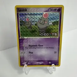 Spoink 76/107 Ex Deoxys Stamped Reverse Holo Pokemon Card MP - Image 1