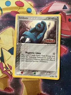 Beldum 45/108 Reverse Holo Foil Stamped Ex Power Keepers Pokemon Card Played LP - Image 1