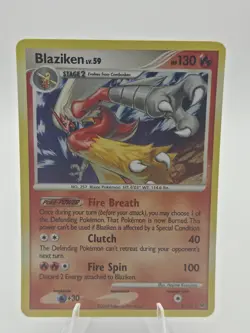 Pokemon TCG English Blaziken Platinum Holo Rare Card 3/127 - Image 1