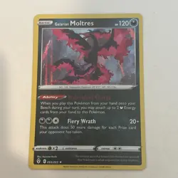 Galarian Moltres 093/203 Holo Rare SWSH: Evolving Skies Pokemon TCG NM 2021 - Image 1
