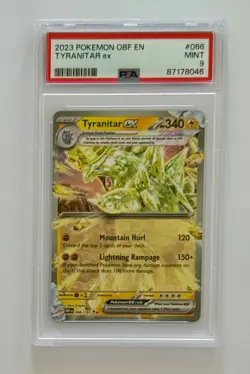 2023 Pokemon Obsidian Flames #66 Tyranitar ex PSA 9 MINT - Image 1