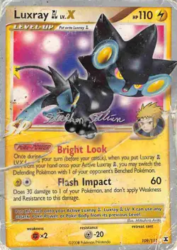 Luxray GL LV.X 109/111 Celebrations: Classic Collection Pokemon HP/DMG - Image 1