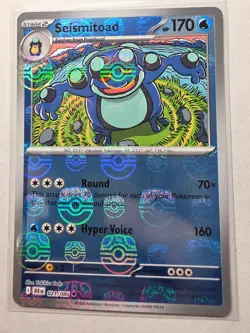 Seismitoad 021/086 NM Master Ball Reverse Holo - 2025 Pokemon TCG S&V Black Bolt - Image 1