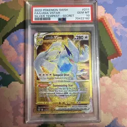 2022 Pokemon Lugia VSTAR Secret Rare Silver Tempest 211/195 PSA 10 - Image 1