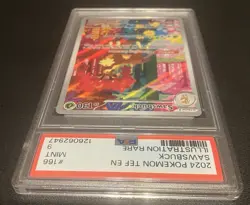 2024 POKEMON TEF EN-TEMPORAL FORCES #166 SAWSBUCK ILLUSTRATION RARE PSA 9. - Image 3