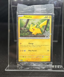 SEALED Pikachu 25/165 Pokemon Scarlet & Violet 151 Holiday Calendar Stamped!! - Image 1
