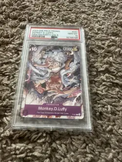 PSA 10 2024 ONE PIECE ST18 EN MONKEY D LUFFY P-041 GEAR 5 ENGLISH PURPLE - Image 1