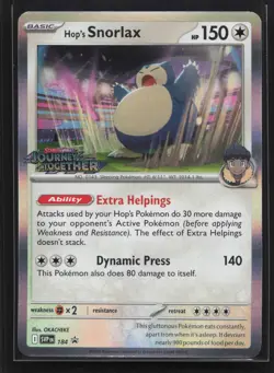 Hop's Snorlax - (Prerelease) Promo SV: Scarlet & Violet Promo Cards 184 NM - Image 1
