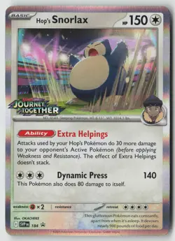 Hop's Snorlax - (Prerelease) Promo SV: Scarlet & Violet Promo Cards 184 NM - Image 1