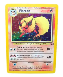 Flareon 3/64 Holo Rare Unlimited Jungle Set 1999 - Pokemon Card TCG (Excellent) - Image 1