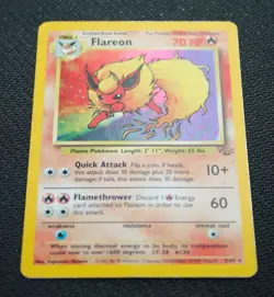 Flareon 3/64 Holo Rare Unlimited Jungle Set 1999 - Pokemon Card TCG (Excellent) - Image 3