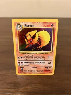 Pokemon TCG Flareon Jungle Holo Card 3/64 Unlimited Rare, No Symbol! - Image 1