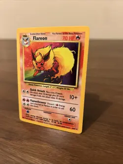 Pokemon TCG Flareon Jungle Holo Card 3/64 Unlimited Rare, No Symbol! - Image 3
