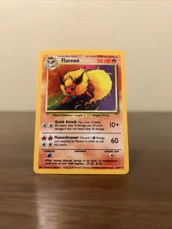 Pokemon TCG Flareon Jungle Holo Card 3/64 Unlimited Rare, No Symbol! - Image 4