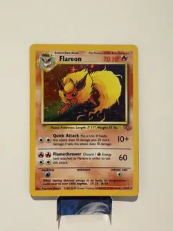 Pokemon TCG Flareon Rare Holo Card #3/64 Jungle LP- - Image 1
