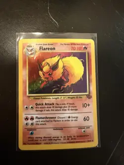 Pokemon TCG Flareon 3/64 Jungle Holo Rare Unlimited Card - Image 1