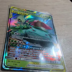 NM! Celebi & Venusaur GX (1/181) S&M Tag Team Team Up Ultra Rare Pokemon Card! - Image 2