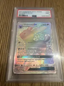 2017 Pokemon Sun Moon Umbreon GX Full Art Secret Rare #154/149 PSA 9 - Image 3
