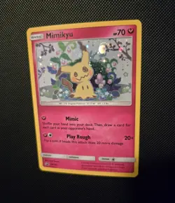 Pokemon TCG - Mimikyu SM163 Black Star Promo Holo RARE Card w/ Swirl - NM - Image 2