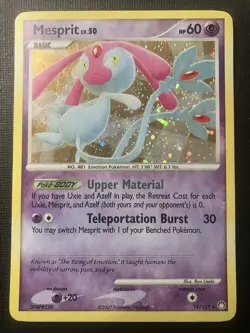 Mesprit 14/123 Pokemon Diamond & Pearl Mysterious Treasures 2007 Holo MP - Image 1