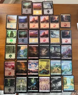 Basic Land Lot! 33 MTG Cards! Foils, Full Arts, Retros! - Image 1