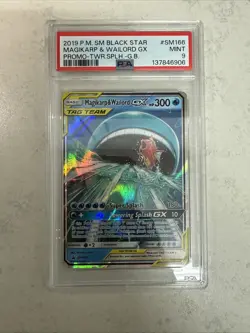 Pokemon TCG SM Magikarp & Wailord GX #SM166 Tag Team Promo Card - Image 1