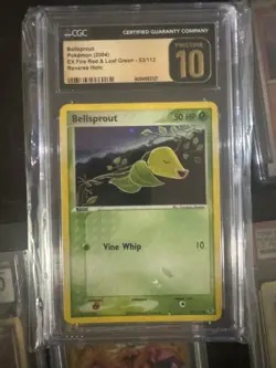 Pokemon Bellsprout Holo EX Fire Red Leaf Green Rare Card 53/112 CGC Pristine 10 - Image 1