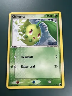 Chikorita 51/115 Stamped Reverse Holo EX Unseen Forces Pokemon TCG Card NM - Image 1