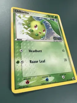 Chikorita 51/115 Stamped Reverse Holo EX Unseen Forces Pokemon TCG Card NM - Image 3
