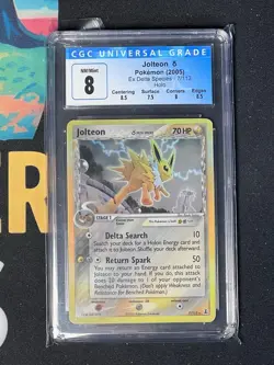 Pokemon TCG Jolteon EX Delta Species Holo Card 109/113 CGC 8 NM-MT - Image 1