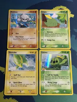Ex Crystal Guardians Set Stamped Reverse Holo Foil 4 Pokemon Card Lot Played - Image 1