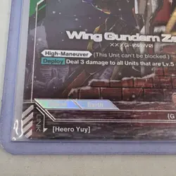 Wing Gundam Zero GD01-024 LR+ Alt Art English Newtype Rising TCG Card - Image 5
