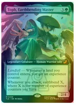 FOIL MTG Toph, Earthbending Master (Extended Art) #209 Avatar The Last Airbender - Image 1