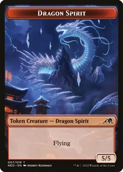 1x MTG - Dragon Spirit Token #07 (Goro-Goro) - Kamigawa: Neon Dynasty NEO - Image 1