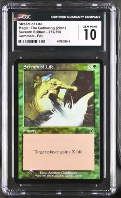 STREAM OF LIFE 7th Edition Foil C CGC 10 MTG [Nostalgium] - Image 1