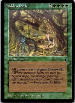 MTG Magic the Gathering Hidden Path The Dark Played See Scan - Image 1