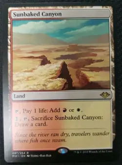 MTG *Sunbaked Canyon X1* (LP) Modern Horizons Magic the Gathering - Image 1