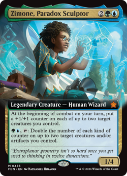 Zimone, Paradox Sculptor (Extended Art) [Foundations] Near Mint - Image 1