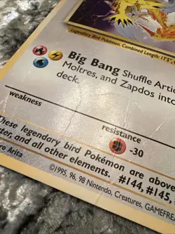 Pokemon Jumbo Promo Card Articuno, Moltres Zapdos OG 1999-2000 Ungraded - Image 2