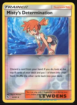 Misty's Determination - 62/68 - Reverse Holo Uncommon - Hidden Fates - Pokemon - Image 1