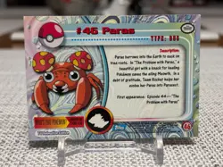 1999 Topps Pokemon Series 1 #46 Paras (Sunrays Foil) TV Animation Blue LP - Image 2