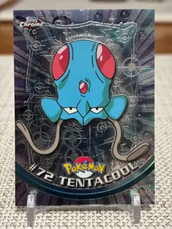 2000 Topps Chrome Pokemon #72 Tentacool (Chrome) NM - Image 1